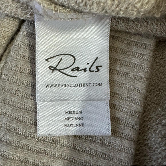 Rails Ramona Sweatshirt in Heather Brown with Embroidered Stars Cozy Lounge Sz M - Picture 11 of 13